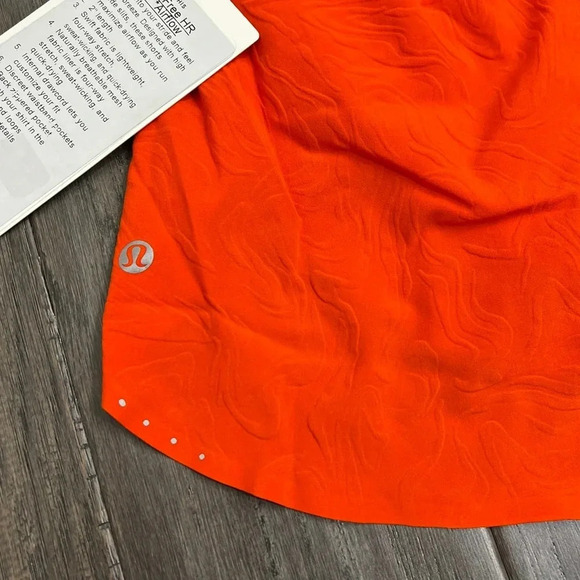 Lululemon Fast and Free High-Rise Short 2" *Airflow In-Sense Emboss Solar Orange - Picture 4 of 11